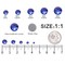 MEIBITE 6796PCS Blue Hotfix Rhinestones Crystal Stones Glass for Fabric Clothes Shirts Sparkly Flat Back Round with Tweezers and Picking Pen (SS6~SS30 Set)